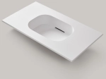 Plan vasque système d’évacuation discret L 50 à 201 x P 40 à 51 cm, finition lisse mate, 10 couleurs, Anti bactérien, résine Akrytan® teinté dans la masse, Livraison Offerte.